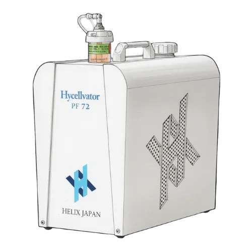 ヘリックスジャパンの水素吸入器『ハイセルベーターPF72』の製品イラストbyすいかつねっと