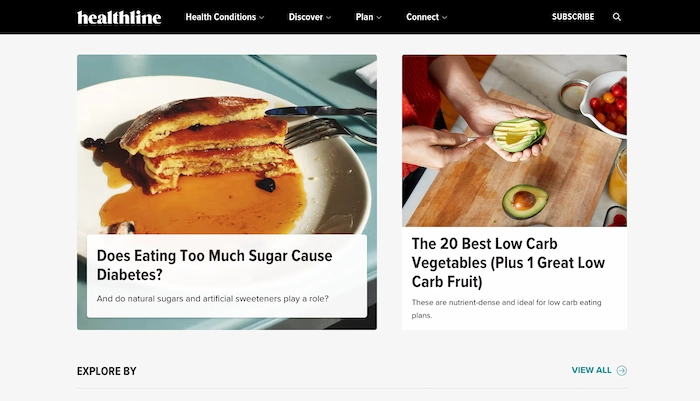healthlineのサイト画像
