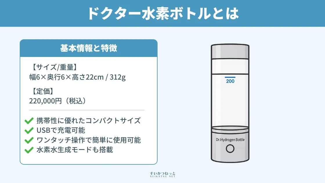 ドクター水素ボトルの基本情報と特徴まとめ