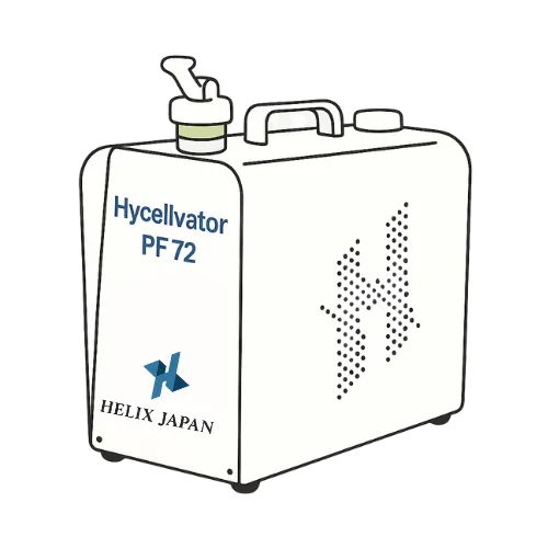 ヘリックスジャパンの水素吸入器『ハイセルベーターPF72』の製品イラスト