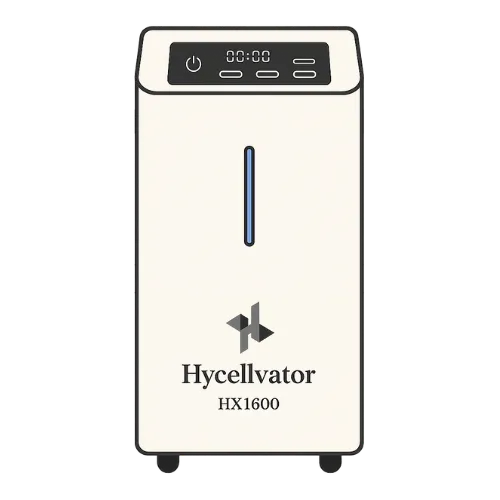 ヘリックスジャパンの水素吸入器『ハイセルベーターHX1600』の製品イラスト