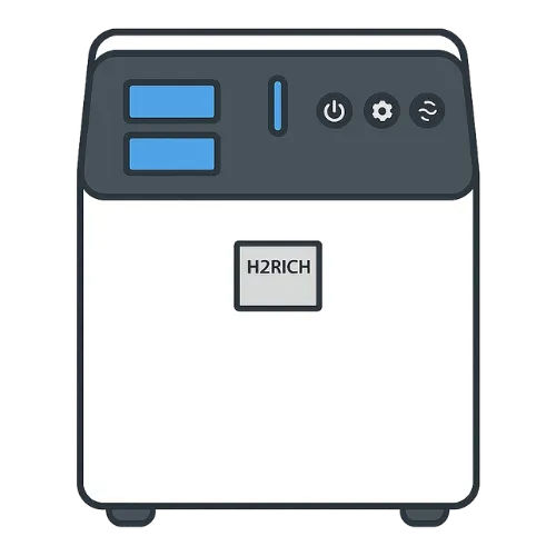 フジファインズの水素吸入器『H2RICH 750+（水素リッチ750プラス）』の製品イラスト byすいかつねっと