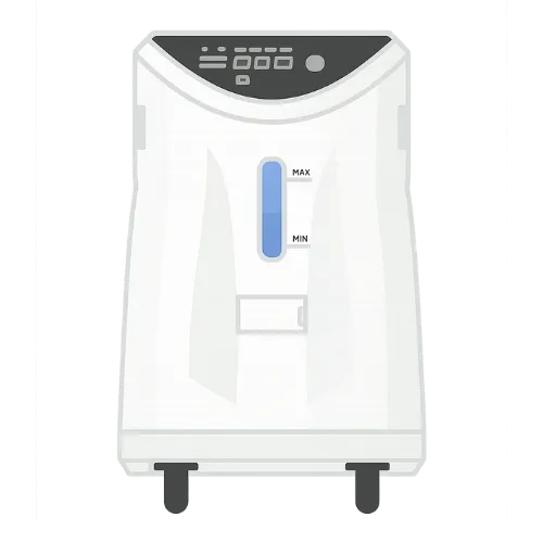 リタエアーの上位モデル水素吸入器『医療機関用水素ガス生成器』の製品イラストbyすいかつねっと