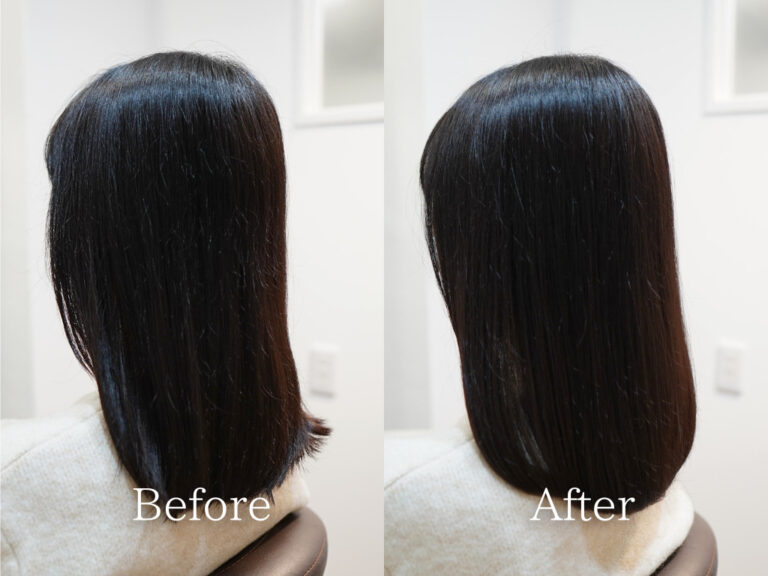 水素トリートメントで猫っ毛から髪に重みが出るようになった事例