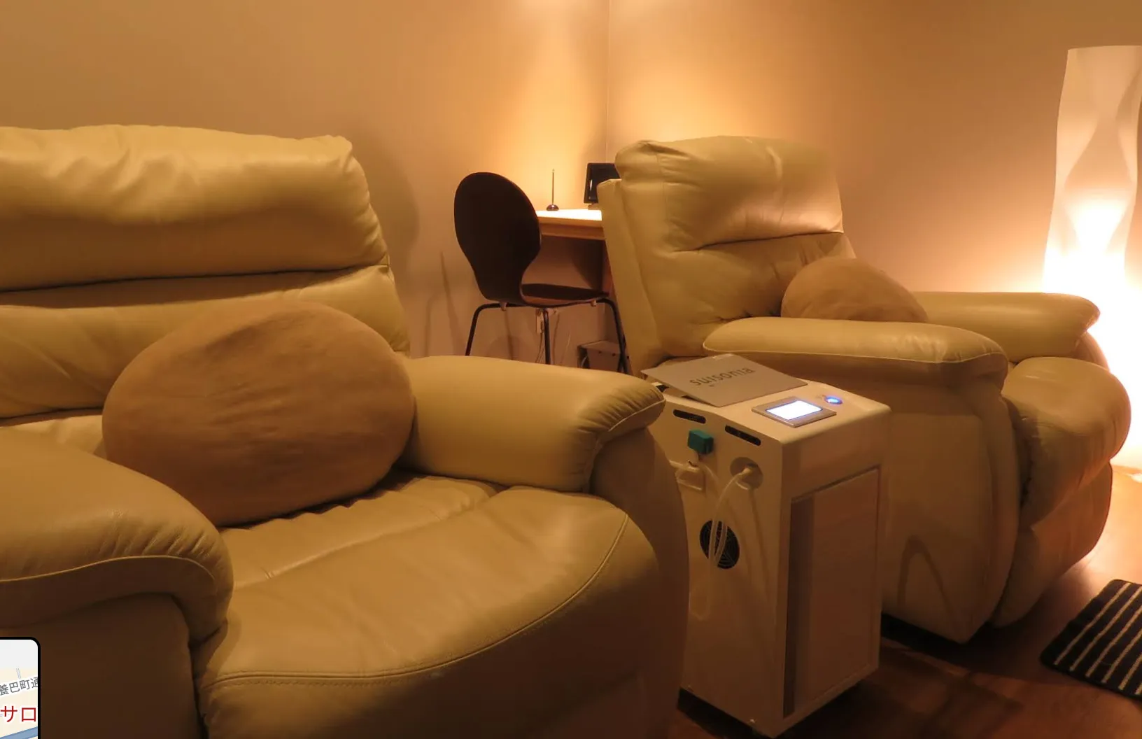 福岡で水素吸入ができるサロン「水素サロンUn」の内観写真